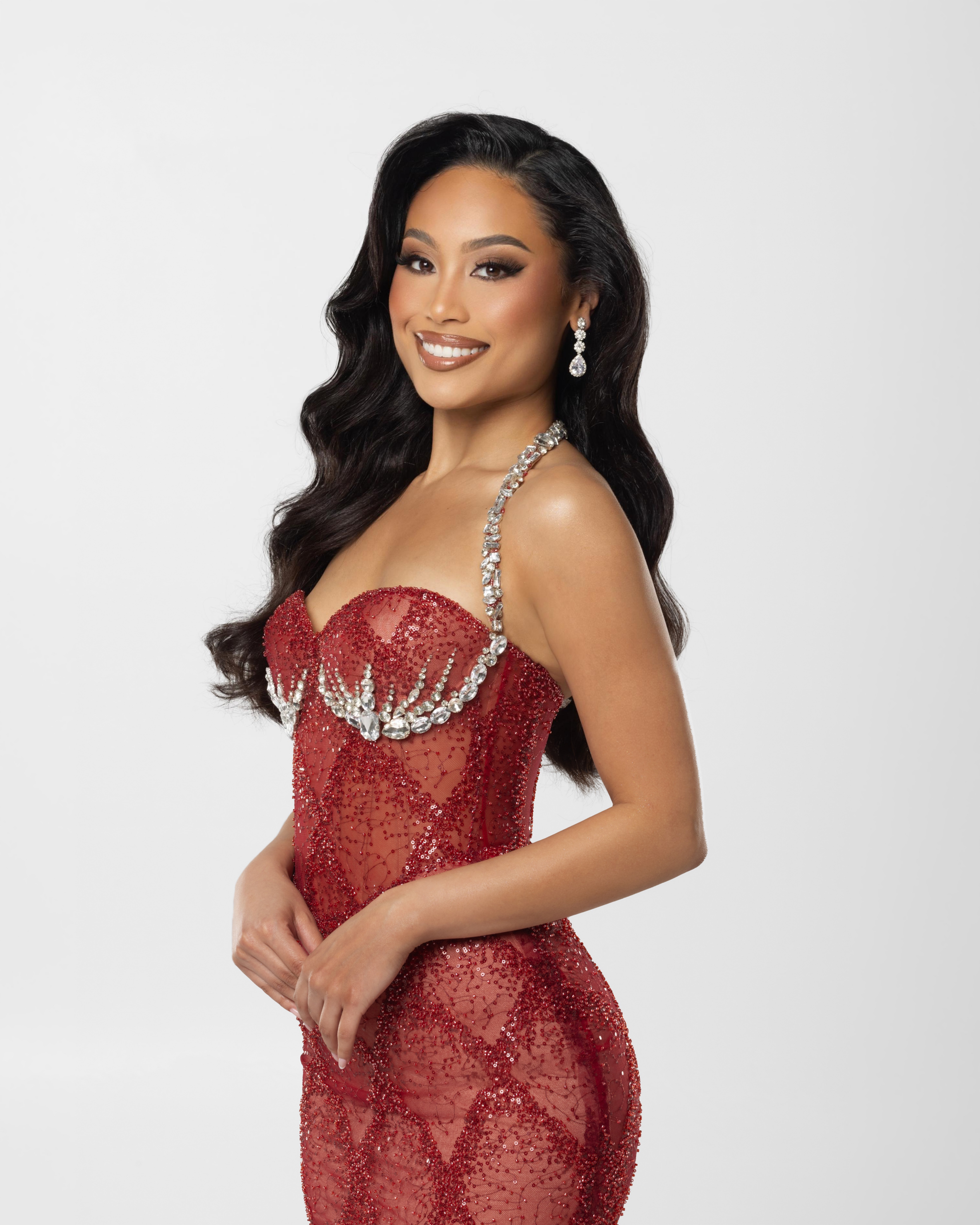 marina red dress Two Tone Slip Dress